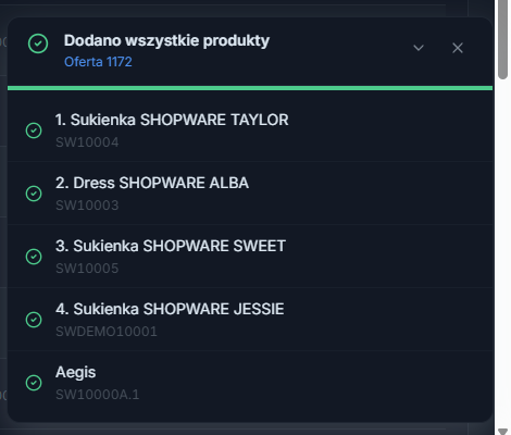Rys. 19. Potwierdzenie masowego dodawania produktów
