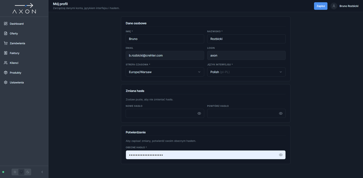 Rys. 59. Mój profil